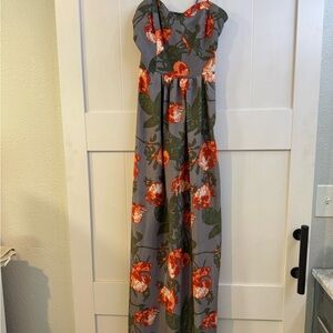 Piperlime Red and Green Floral Dress
